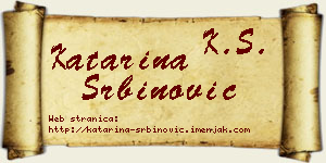 Katarina Srbinović vizit kartica